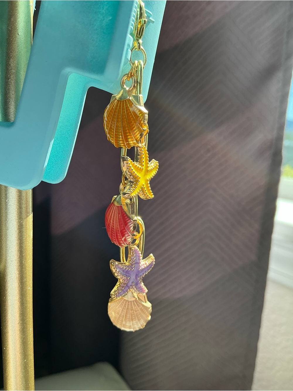 Handmade Charmed Claw Clip - Sea Shells